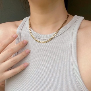 ✨พร้อมส่ง✨Simple link chain necklace ไม่ลอกไม่ดำ