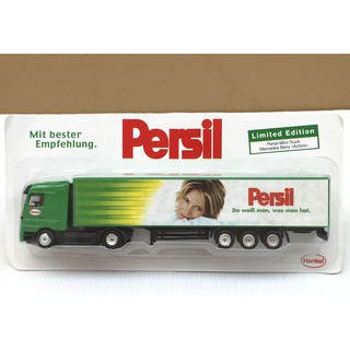 1/87 Trailer Ad Truck หัวลากสีเขียว รุ่น Benz Actros โฆษณา Henkel Persil (รถยาว 19 cm)