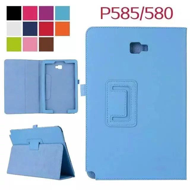 เคสแท็บเล็ต แบบฝาพับหนัง สีน่ารัก สำหรับ Samsung Galaxy Tab A A6 10.1 รุ่นมี S Pen SM-P580 P585