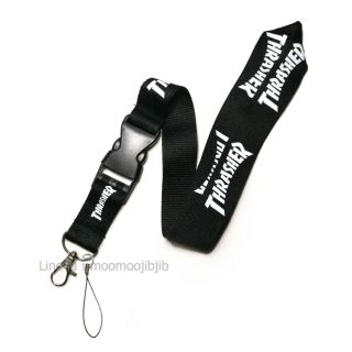 Thrasher Lanyard สาย​คล้อง​คอ​ คล้อง​บัตร หนา 2.5 ซม. สกรีนชัดสวยไม่ลอก