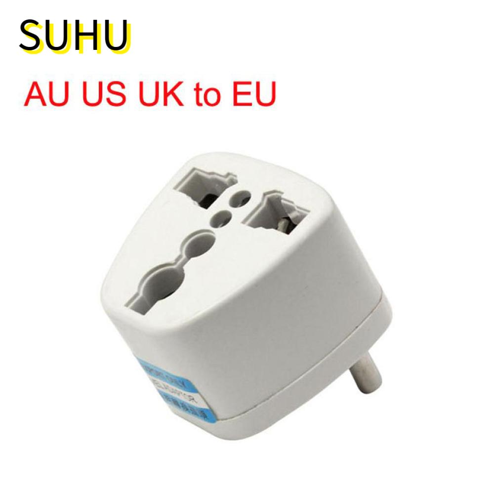 SUHU /3 In 1 Outlet Charger Adapter Travel AC Power Plug AU US UK To EU