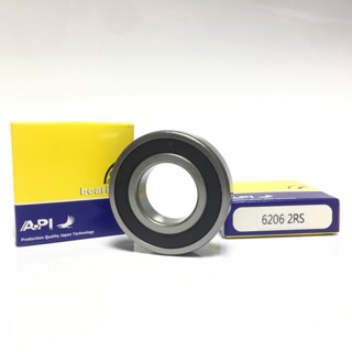 API Bearing 6206 2RS ตลับลูกปืน เม็ดกลมร่องลึก คุณภาพเยี่ยม มาตรฐาน DGBB