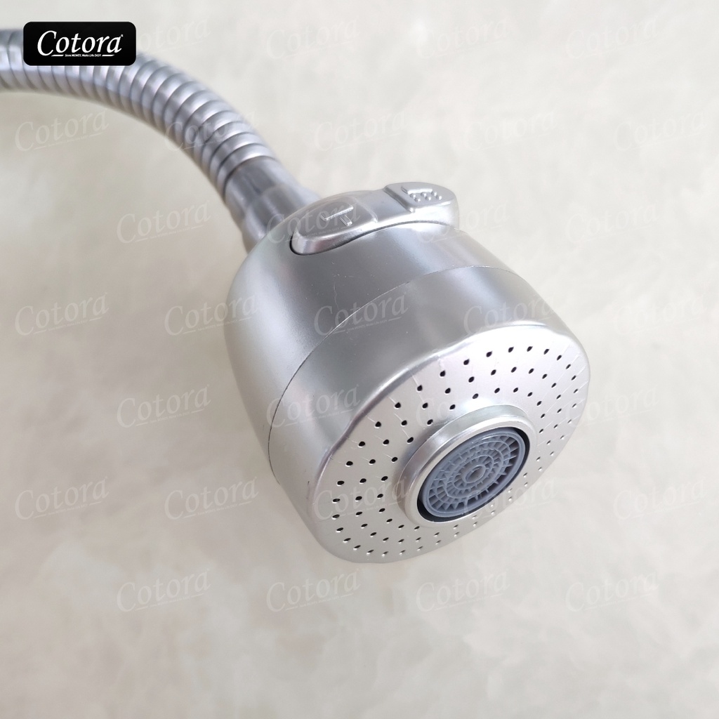 ก๊อกน้ำ ซิงค์ล้างจาน ล้างหน้า อเนกประสงค์ สแตนเลส304 ไม่เป็นสนิม ดัดงอได้ ปรับน้ำได้ 2 ระดับ (ติดอ่าง) - รูปที่ 2