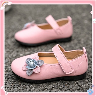 เด็กผู้หญิงเจ้าหญิงรองเท้า Soft Sole รองเท้าเด็กหนังเด็กรองเท้าหนังใหม่ Little Girls รองเท้าเดี่ยว Peas Shoes