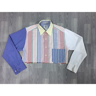 เสื้อเชิ้ตผ้าต่อแขนยาว