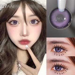 Uyaai คอนแทคเลนส์สีธรรมชาติ K4 สีม่วง 2 ชิ้น 1 คู่