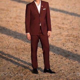 SUITCUBE เสื้อสูทสีแดง BURGUNDY ใส่สบาย ระบายอากาศได้ดี ราคานี้ทีนี่เท่านั้น รุ่น UF500-584-J