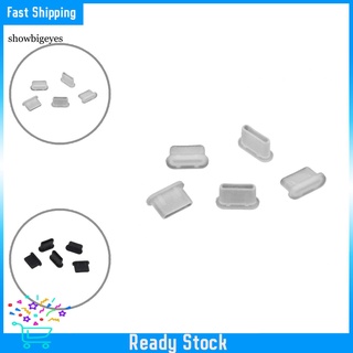 Sges ฝาครอบซิลิโคนป้องกันฝุ่น Type-C สําหรับแท็บเล็ตโทรศัพท์มือถือ 5ชิ้น