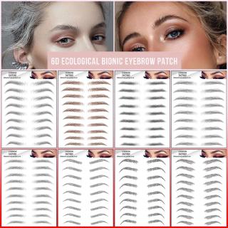 Magic 4D Hair-like Brown Black Eyebrow Tattoo Sticker / Waterproof Lasting False Eyebrows Makeup Cosmetic / Korean Grooming Shaping Water Transfer Eyebrow Enhancers Sticke