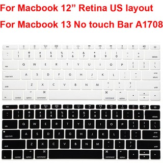 Macbook Pro 13 13.3 No Touch bar A1708 Retina 12 A1534 keyboard protector silicone cover