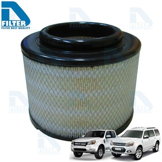 กรองอากาศ Ford ฟอร์ด Ranger เรนเจอร์ 2006-2011,Everest 2007-2012 By D Filter (ไส้กรองอากาศ) (DA080N)