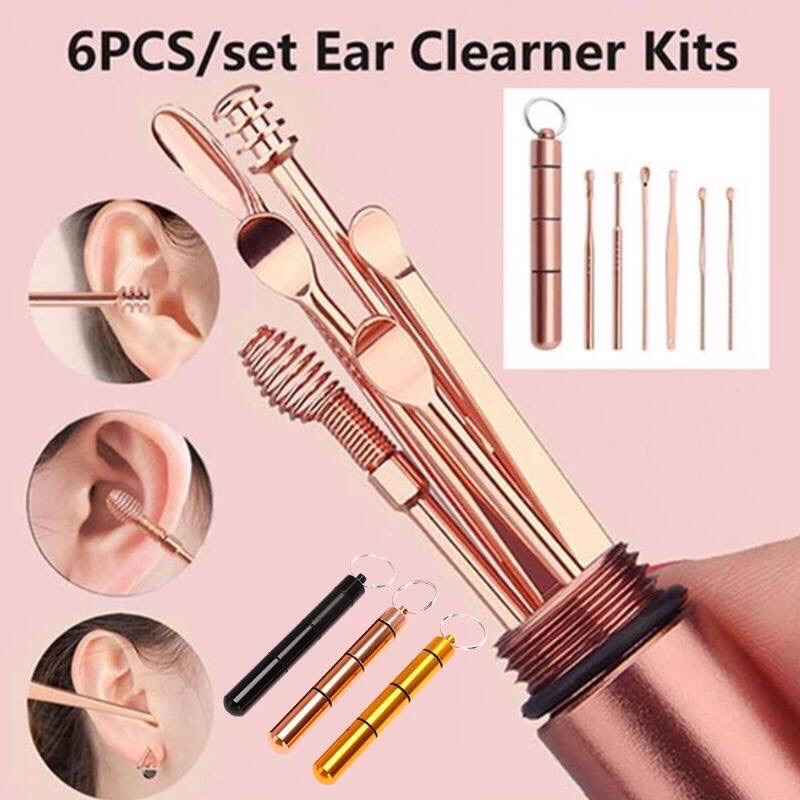 6PCS EAR CLEANER SET ชุดทําความสะอาดหู Earwax remover ทําความสะอาดหู Ear pick Cleaner ทําความสะอาดหู