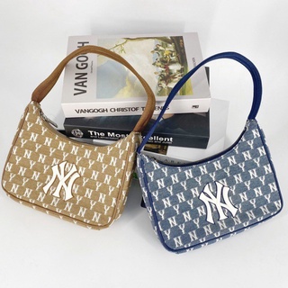 ❤️กระเป๋าสะพายไหล่MLB JACQUARD MONOGRAM UNISEX HOBO BAG