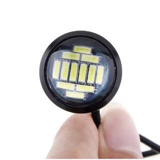 ไฟตาแมว Eagle Eye LED 23Mm 4014 12SMD แสงสีแดง บรรจุ2ชิ้น 12v กันน้ำ