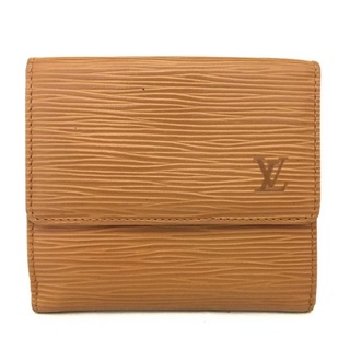 Louis Vuitton Epi Porte Feiulle Elise Credit Brown Leather Trifold Wallet