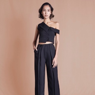 Jane Trouser flared pants - &gt;กางเกงทรงขาบาน สูง มีซับใน ซิปซ่อน เย็บกลับ