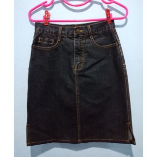 กระโปรงยีนส์ G.Rhiua Jeans ทรงเอ สีดำ