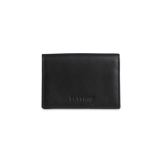 ZETTINO ซองใส่บัตรหนังแท้ Black Card Wallet (Flap)