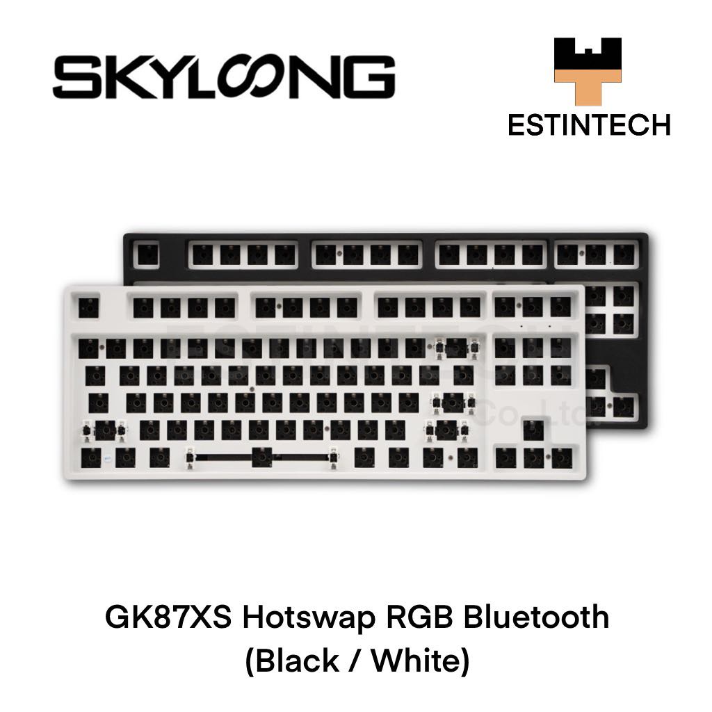 Custom Keyboard (คัสตอมคีย์บอร์ด) Skyloong GK87XS Hotswap RGB Bluetooth (Black/White) ของใหม่ประกัน 