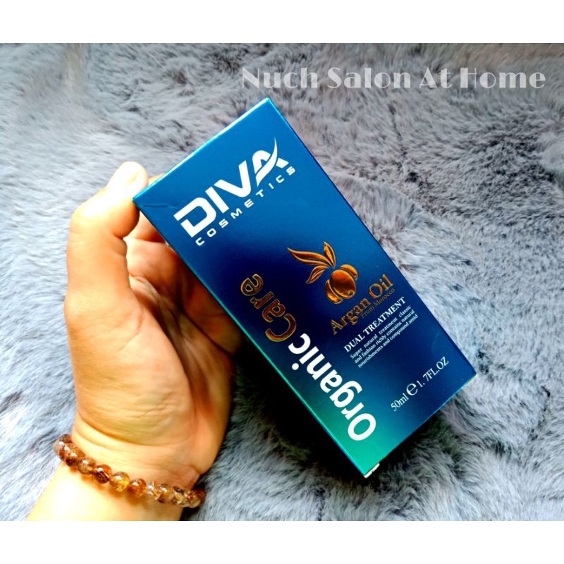 DIVA เซรั่ม ออยใส่ผม ✓หมดปี 2028 Argan Oil ขนาด 50ml.  ราคาเต็ม 390 บาท ราคา ถูกที่สุด ดีลบีเคเค แกลเลอรีภาพที่ 4