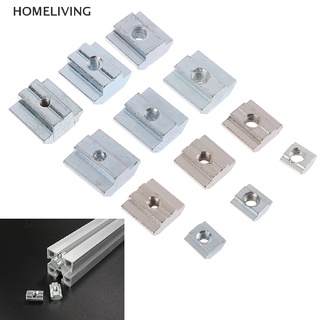 HOME 10Pcs T Sliding Hammer Nut Block Square Nuts M4/M5/M6 Nut 20/30/40/45 Series .