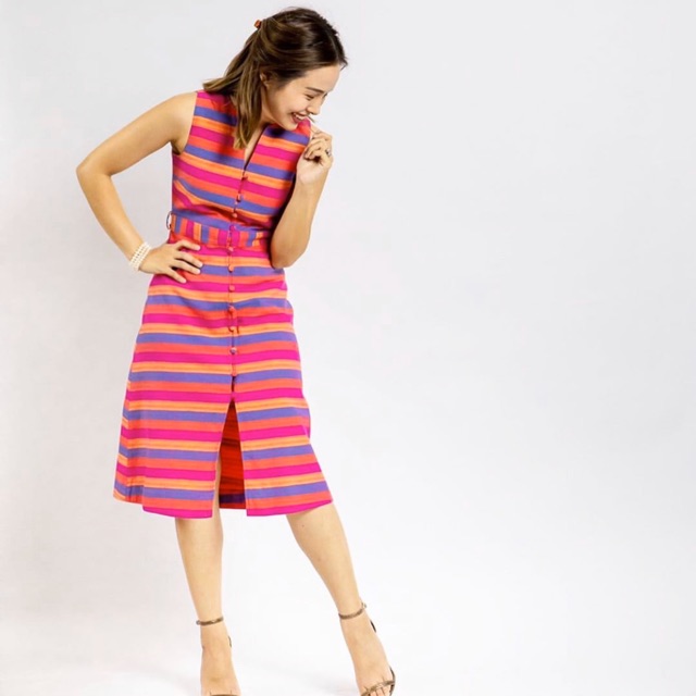 Patra Darin Dress ชุดเดรส ดาริน ผ้าอินเดีย Wild Berry