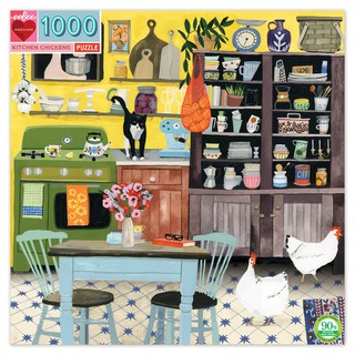 eeBoo Kitchen Chicken 1000 Pc Sq Puzzle จิ๊กซอว์รูปห้องครัวแบบ 1000 ชิ้น