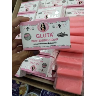 Gluta Whitening Soap By Pink Angle135g. สบู่กลูต้าพิ้งแองเจิ้ลแท้ 100%