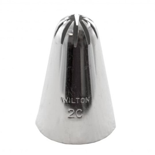 Wilton Buttercream Syringe Tip 2C Large Drop Flower Motif Original