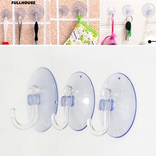 ₳ 10Pcs Hooks ผนังโปร่งใส Suckers แขวนห้องน้ำ Hooks คัพพูล