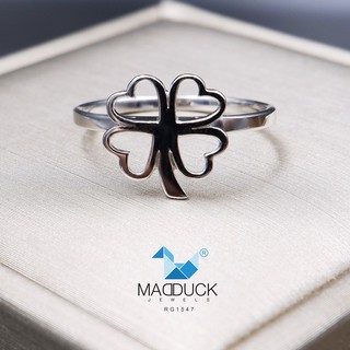 Madduckjewels แหวนเงินแท้ ชุบโรเดียม RG1547