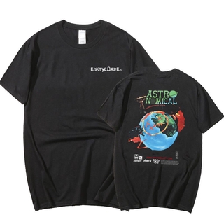 【ใหม่】Season 5 Travis Scott Fort night Cotton T เสื้อบุรุษผู้หญิง Kanye West พิมพ์ Harajuku เสื้อยืด Hip Hop