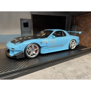 Ignition Model (IG2231) 1:18 RX-7 (FD3S) RE Amemiya Light Blue