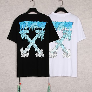 OFF WHITE water droplet dissolving arrow  T-shirt