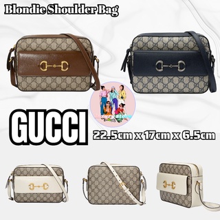 Gucci Horsebit 1955 Series/Gucci Horsebit 1955 Series/กระเป๋าสะพายข้าง/กระเป๋าสะพายไหล่/มาใหม่