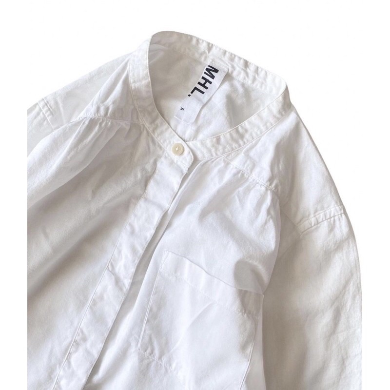 MHL คอจีนสีขาว size M