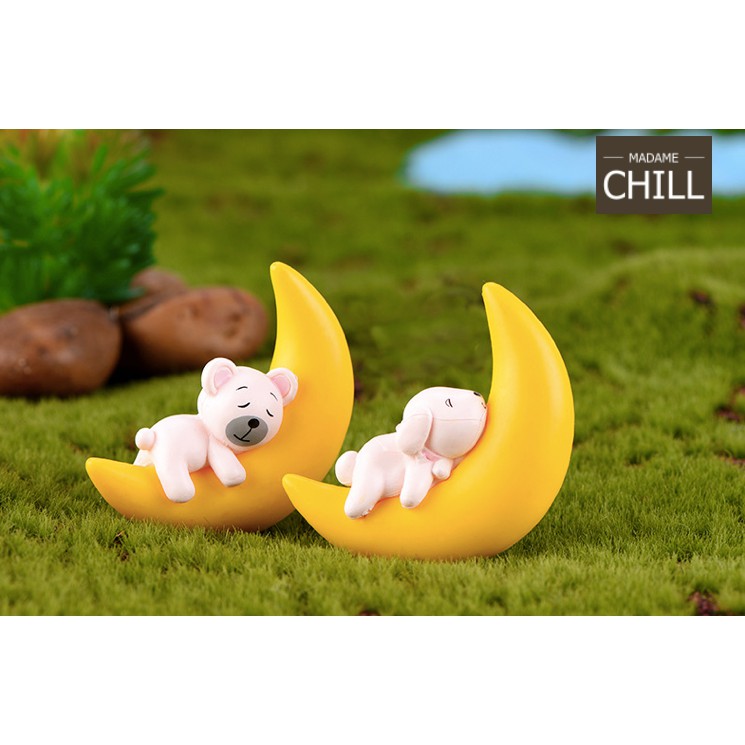 [MC324] ตุ๊กตุ่นจิ๋ว หมา แมว หมี กระต่าย บนพระจันทร์ (1 ตัว ราคา 20 บาท)