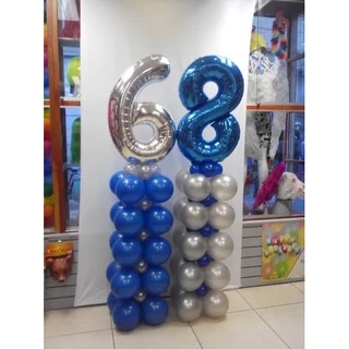 ลูกโป่งฟอยล์ตัวเลข 0-9 ขนาด 40 นิ้ว (9 สี) สินค้าพร้อมส่ง！