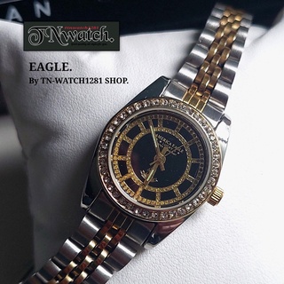 นาฬิกาeagle รุ่น AE-085L นาฬิกาข้อมือแฟชั่นผู้หญิงระบบควอทซ์หน้าปัดเพชรกันน้ำพร้อมกล่อง ร้านนาฬิกาTN-WATCH1281