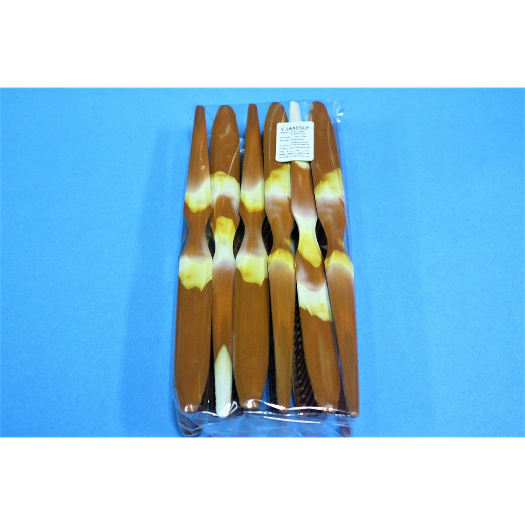 หวีแปรงเล็ก เกลียว สีไม้ (12 ชิ้น), Hairbrush 3003-07 (12 pieces)