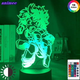 โคมไฟกลางคืน LED รูป My Hero Academia Midoriya Izuku สุดเท่ ของขวัญวันเกิด สําหรับตกแต่งห้องนอนเด็ก