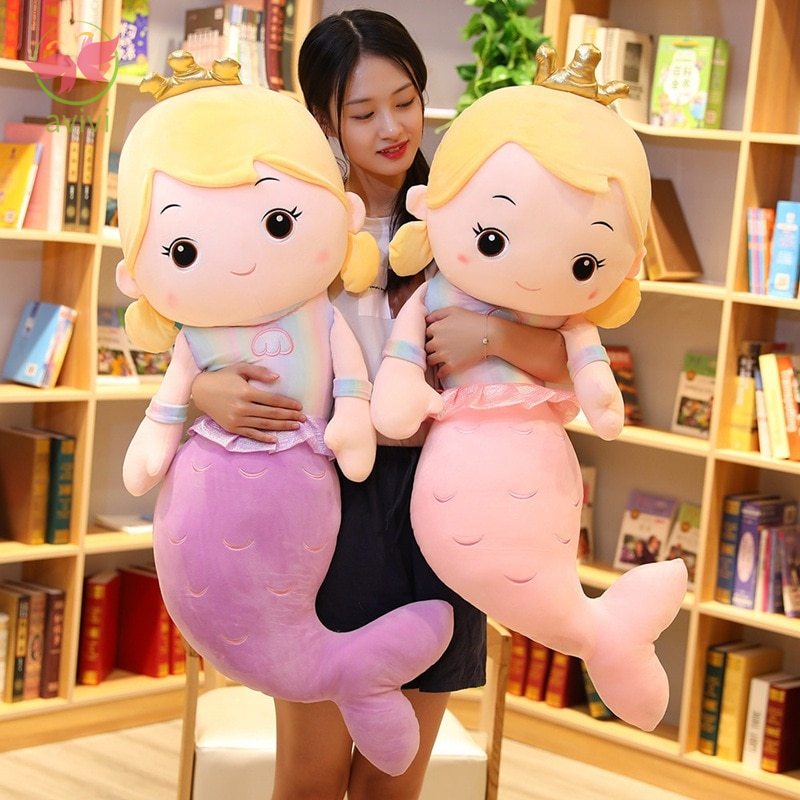 【Cod & Ready Stock】หมอนตุ๊กตานางเงือก 30/40/50/70 ซม. สําหรับเด็ก