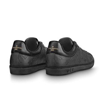 กีฬา✹۞✤Louis Vuitton LV ผู้ชายรองเท้าผ้าใบรองเท้าผ้าใบสายตายาวลายนูนหนังลูกวัว Outsole ยาง 1A8QE9