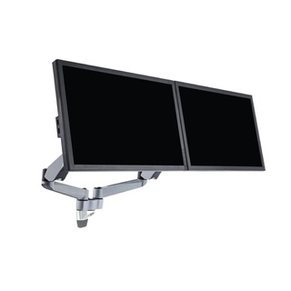 ERGOMOTIVE แขนจับจอ 2 จอ แขน Spring แบบติดผนัง รองรับจอสูงสุด 27" Monitor Arm รหัสรุ่น EM45114