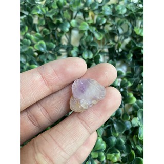 (D) พลอยดิบแท้ อเมทิสต์(Amethyst)พลอยธรรมชาติ 100% น้ำหนัก 19.50 กะรัต