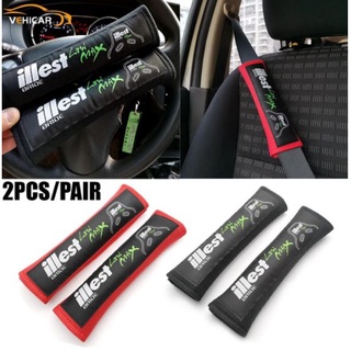 ราคาต่อคู่ หุ้มเบลท์ ไบรท์ ประดับแต่งภายใน  illest Bride Embroidery Logo Car Seat Belt Shoulder Pad Cushion