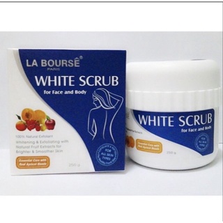 พร้อมส่ง ✅สครับผิว  สูตรอ่อนโยน la bourse white scrub (250 กรัม)