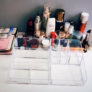 กล่องอะคริลิค Acrylic Box แบบ 10 ช่อง สำหรับใส่เครื่องสำอางค์หรือของใช้