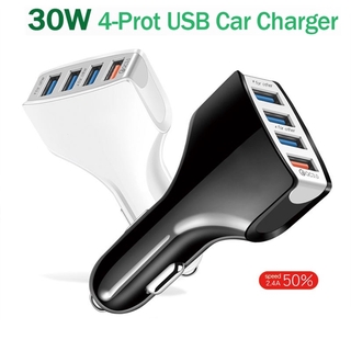 ที่ชาร์จไฟในรถยนต์ 30 W 4 - Port Usb 2 . 4 A สําหรับรถยนต์ / โทรศัพท์ / แล็ปท็อป