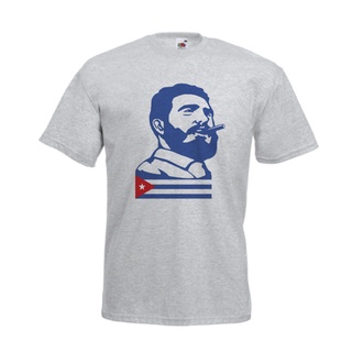 [100% Cotton] Happy shopping เสื้อยืด ผ้าฝ้าย พิมพ์ลาย Fidel Castro Cuba Christmas Idea สําหรับผู้ชาย เหมาะกับฮาโลวีน